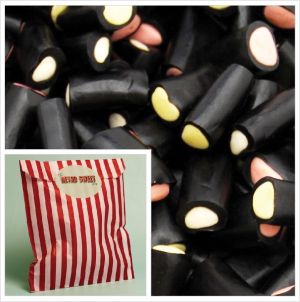 Liquorice Cream Rocks Sweet Bag