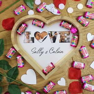 'LOVE' Photo Gift - Large Wooden Sweet Heart