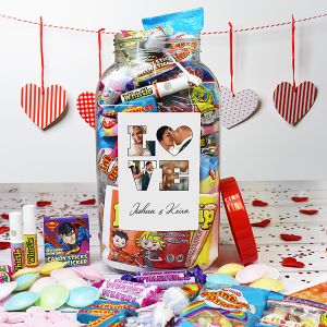 'LOVE' Photo Gift - Retro Sweet Jar - Large