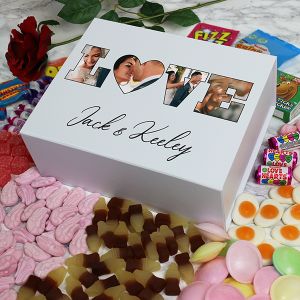 'LOVE' Photo Gift - Deluxe White Retro Sweet Box